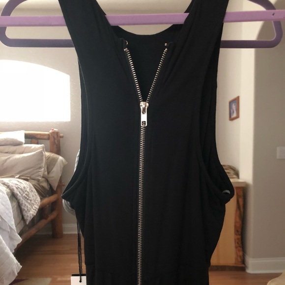 NWT Shinestar size:M blk tank long dress w/slit - Picture 4 of 7